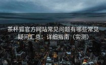 茶杯狐官方网站常见问题有哪些常见疑问汇总：详细指南（实测）