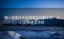 糖心搜索好不好用常见问题汇总：入门到熟练全流程