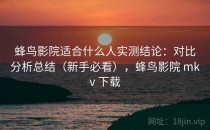蜂鸟影院适合什么人实测结论：对比分析总结（新手必看），蜂鸟影院 mkv 下载