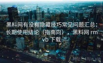 <strong>黑料网</strong>有没有隐藏技巧常见问题汇总：长期使用结论（指南向），<strong>黑料网</strong> rmvb 下载